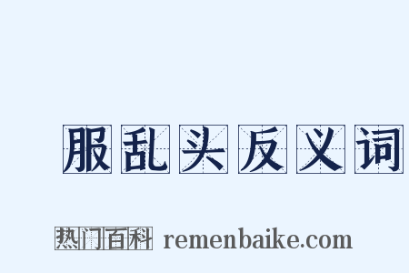 麤服乱头反义词是什么意思的图片